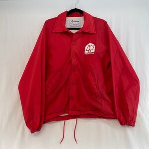Trimark Sheridan Buttoned Lightweight Windbreaker Jacket Red Men’s Size Large